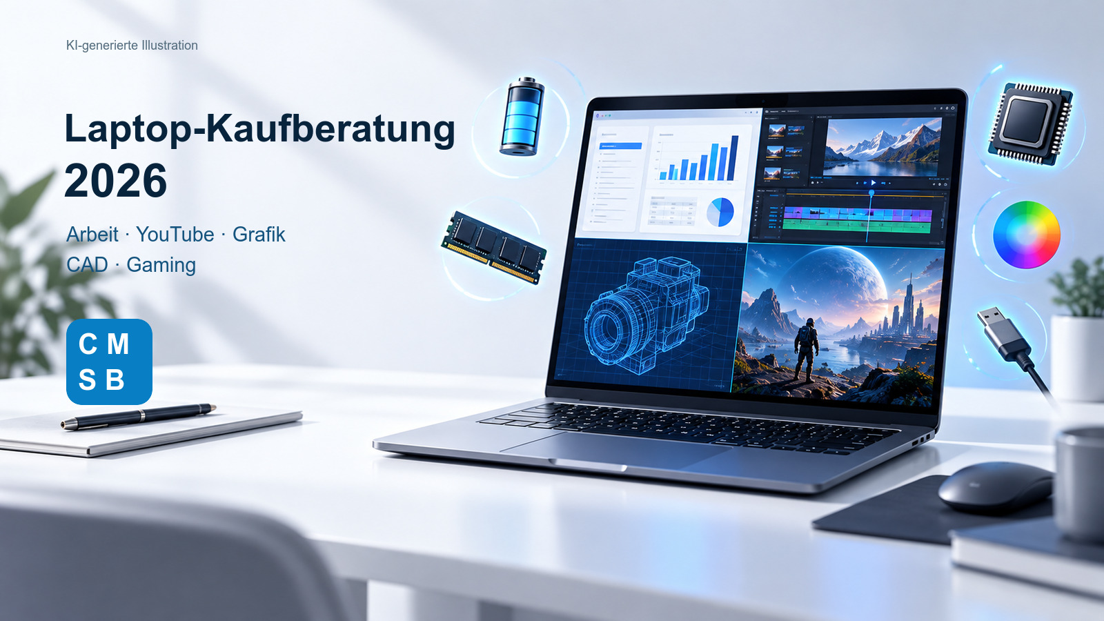 Laptop-Kaufberatung für Arbeit, YouTube, Grafik, CAD und Gaming